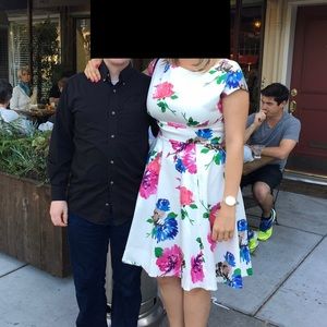 Kate Spade New York White Floral Cocktail Dress